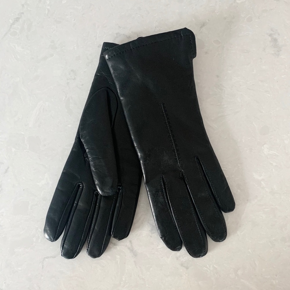 Black Leather Gloves